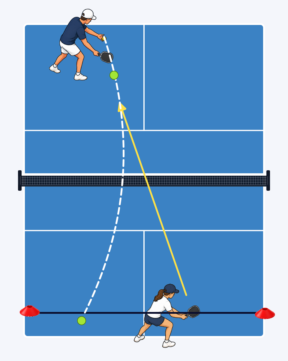 Return Depth Target Drill court diagram