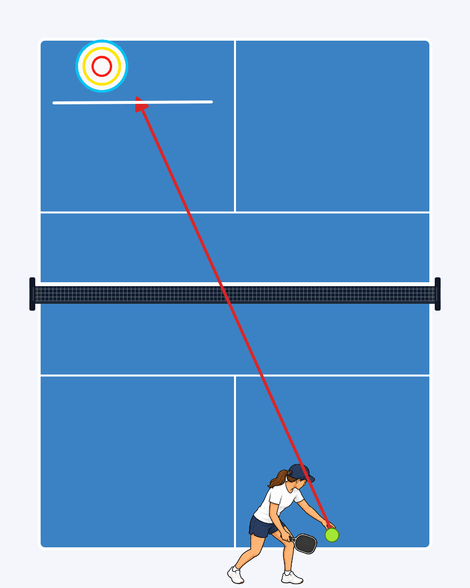 Carnival Station 1: Deep Zone Serves court diagram